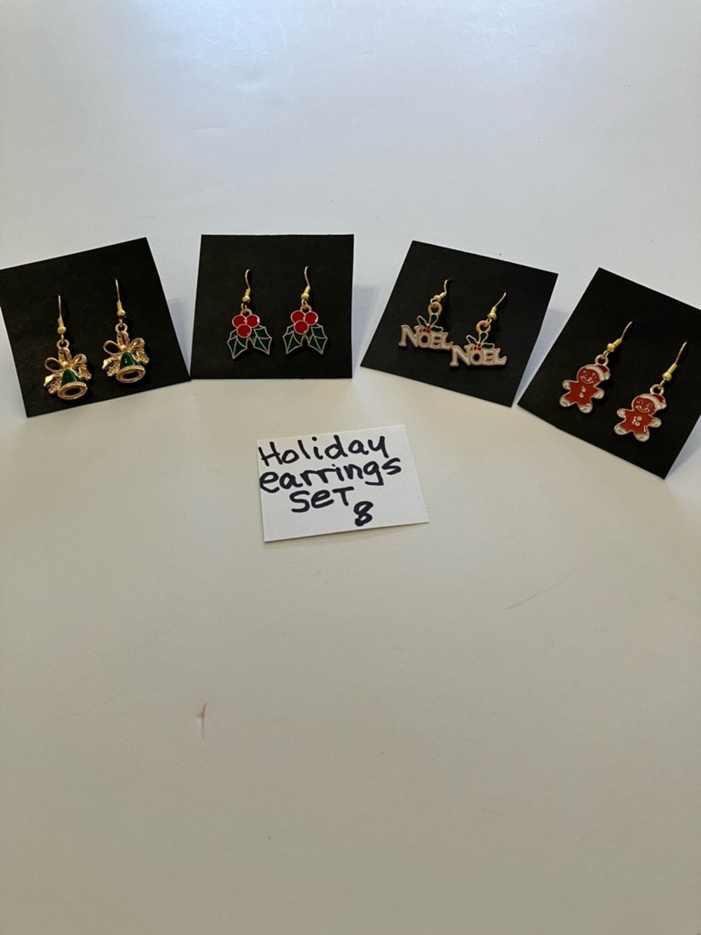 Christmas Enamel Earring Set Number Eight